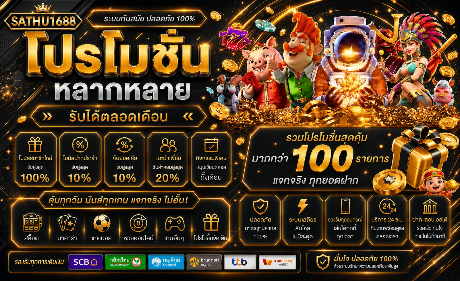 SATHU1688 เว็บตรง สล็อต คาสิโน ฝากถอนออโต้