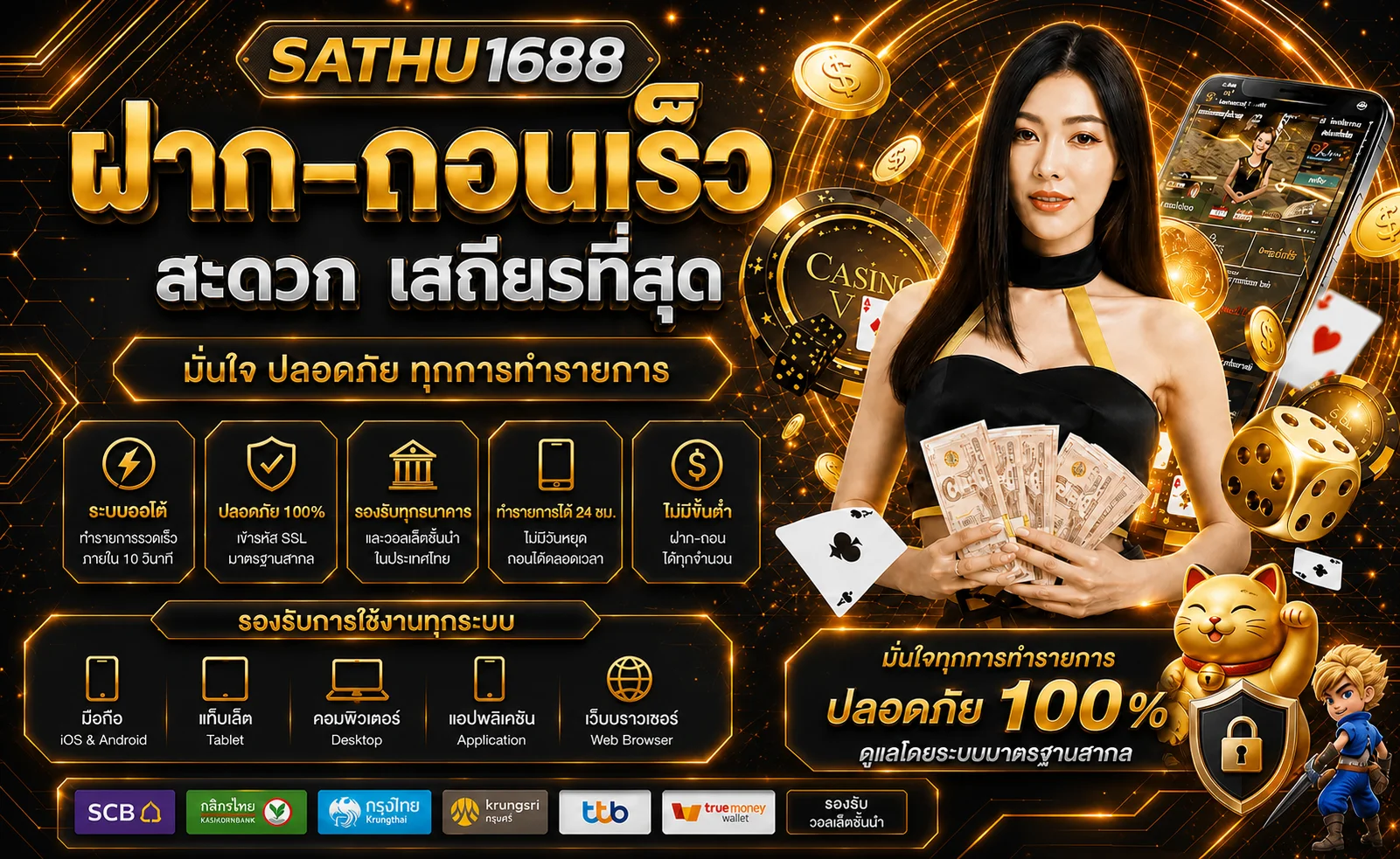 SATHU1688 เว็บตรง สล็อต คาสิโน ฝากถอนออโต้